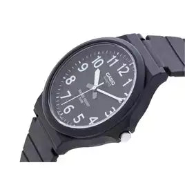 Casio Men’s Quartz Watch – Black Dial, 3-Year Battery, Resin Strap